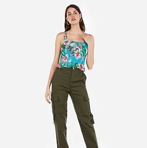 NWT Express floral smocked tank top